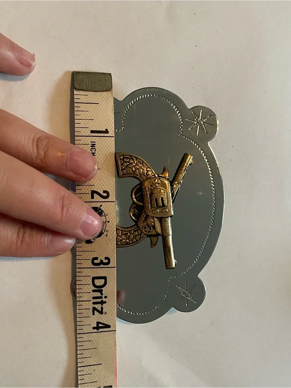 Vintage Crossed Guns Belt Buckle